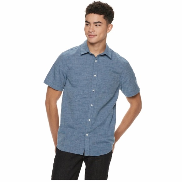 Urban Pipeline Men’s Blue Short Sleeve Shirt - Picture 1 of 5